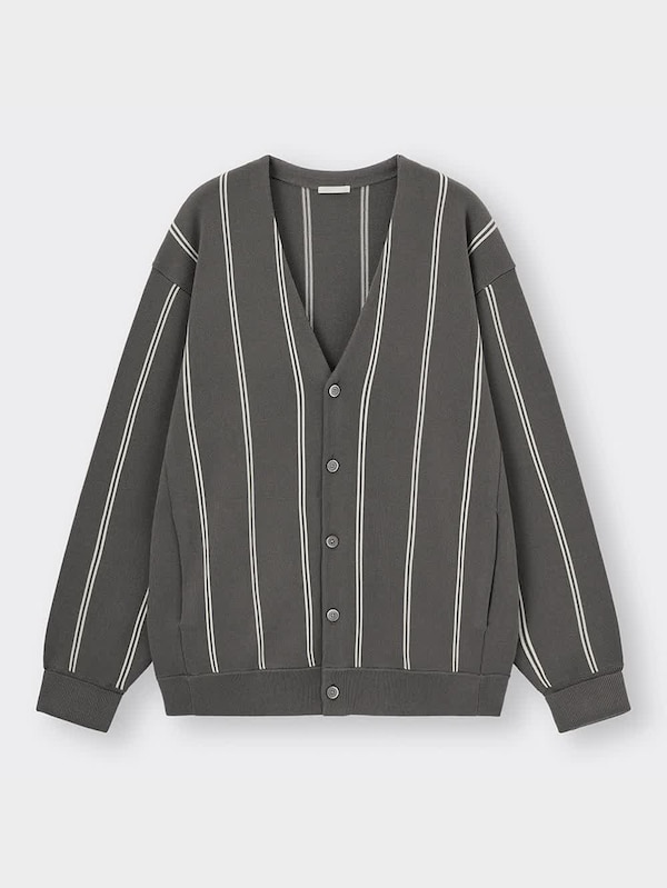 ウォッシャブルカーディガン(長袖)(ストライプ)