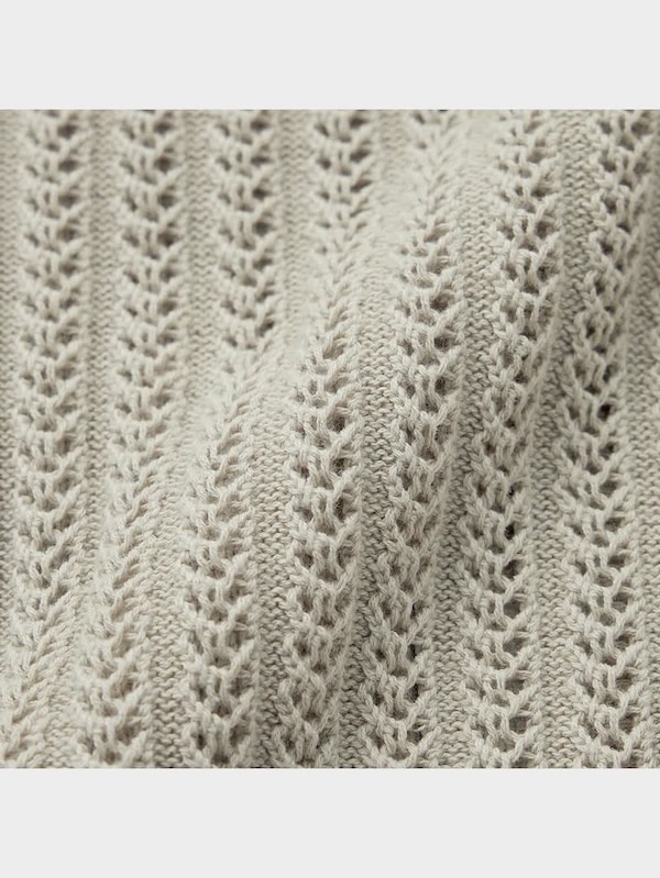 透かし編みニットプルオーバー(長袖)