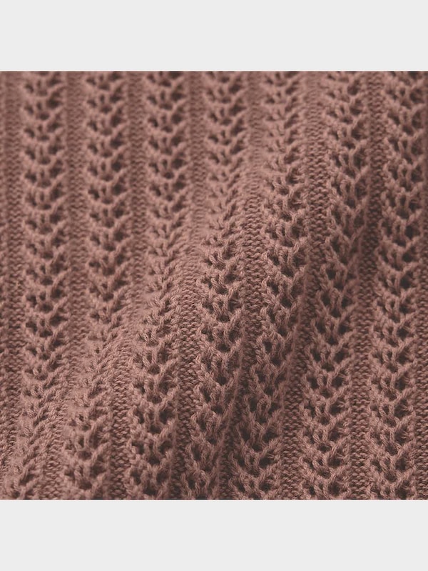 透かし編みニットプルオーバー(長袖)