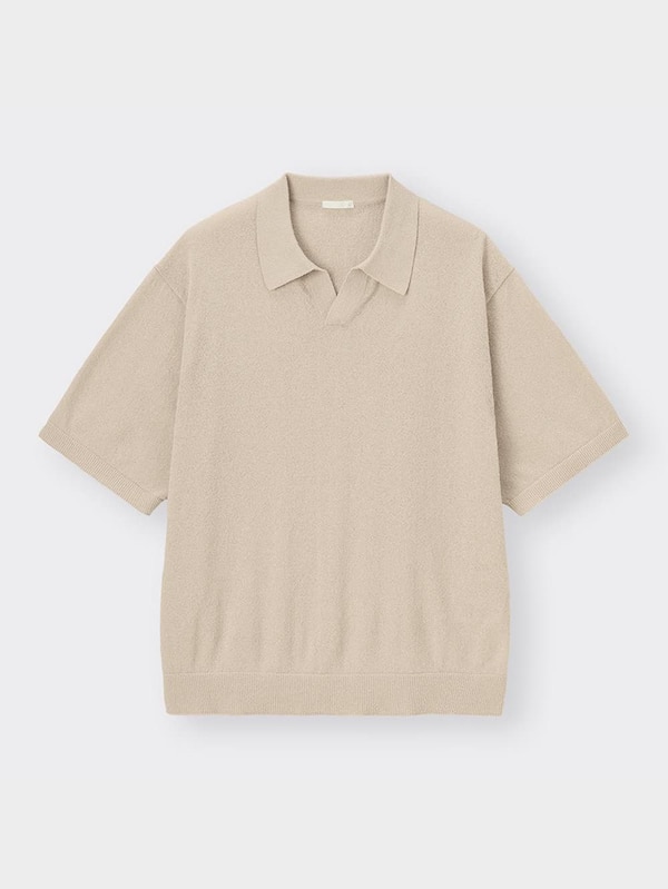 ブークレニットスキッパーポロシャツ(5分袖)NT+E