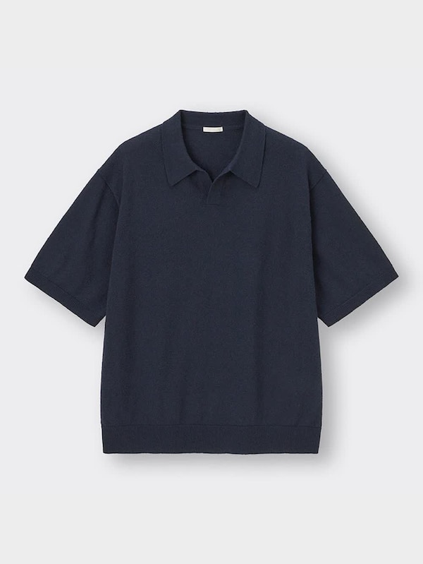 ブークレニットスキッパーポロシャツ(5分袖)NT+E