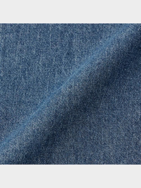 デニムバンドカラーシャツ(長袖)