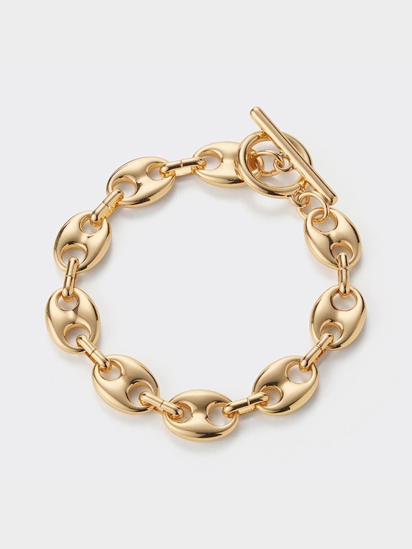 メタルビーンズチェーンブレスレット