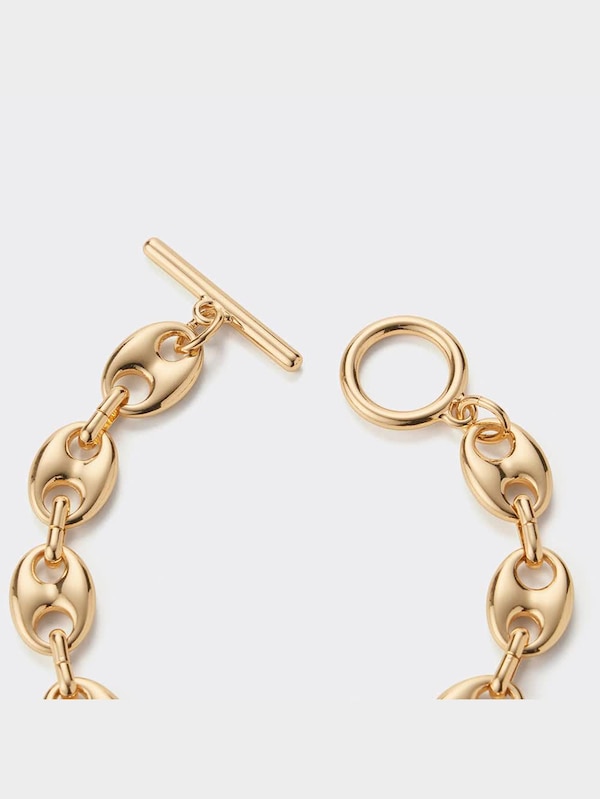 メタルビーンズチェーンブレスレット