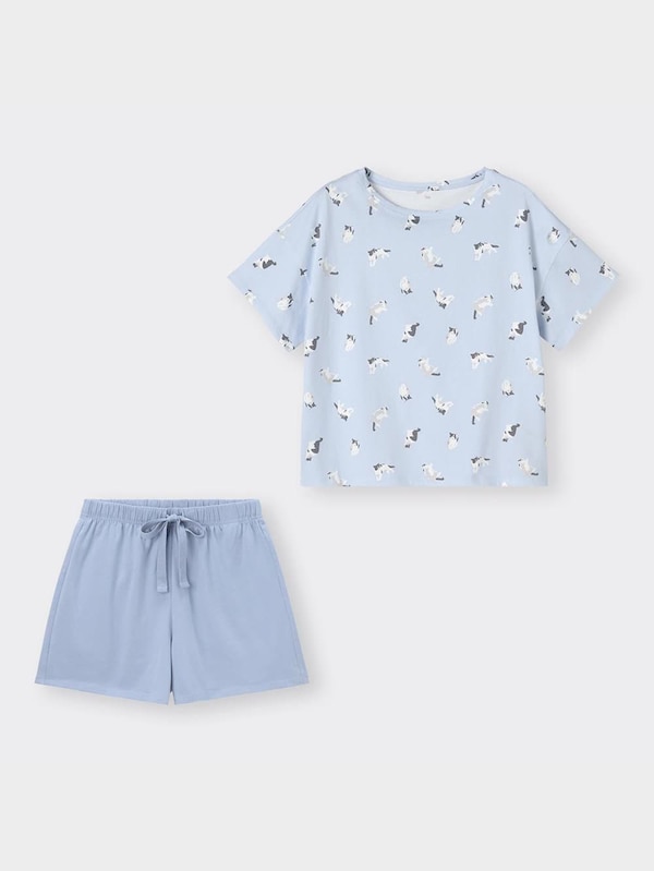 ラウンジセット(半袖&ショートパンツ)(キャット)OSB+EC