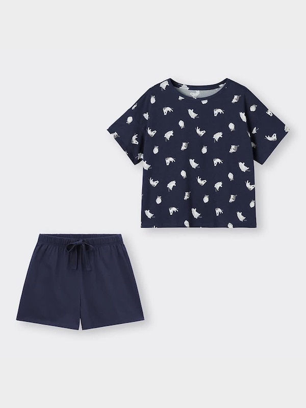 ラウンジセット(半袖&ショートパンツ)(キャット)OSB+EC