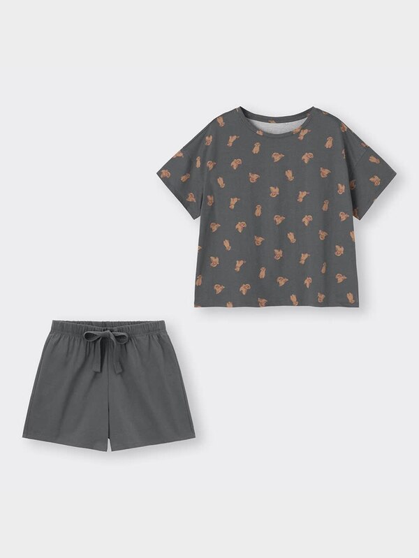 ラウンジセット(半袖&ショートパンツ)(ドッグ)OSB+EC