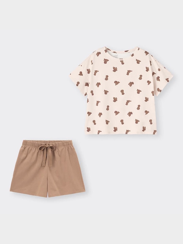 ラウ�ンジセット(半袖&ショートパンツ)(ドッグ)OSB+EC