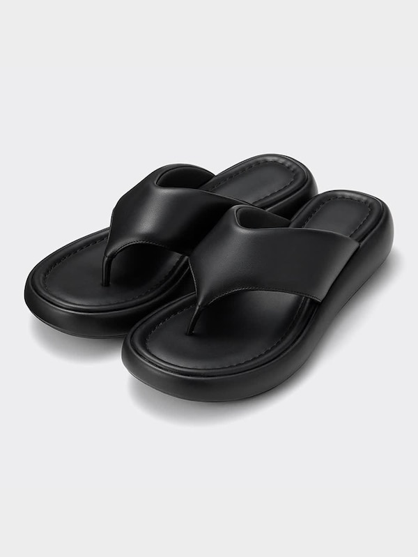 プラットフォームトングサンダル