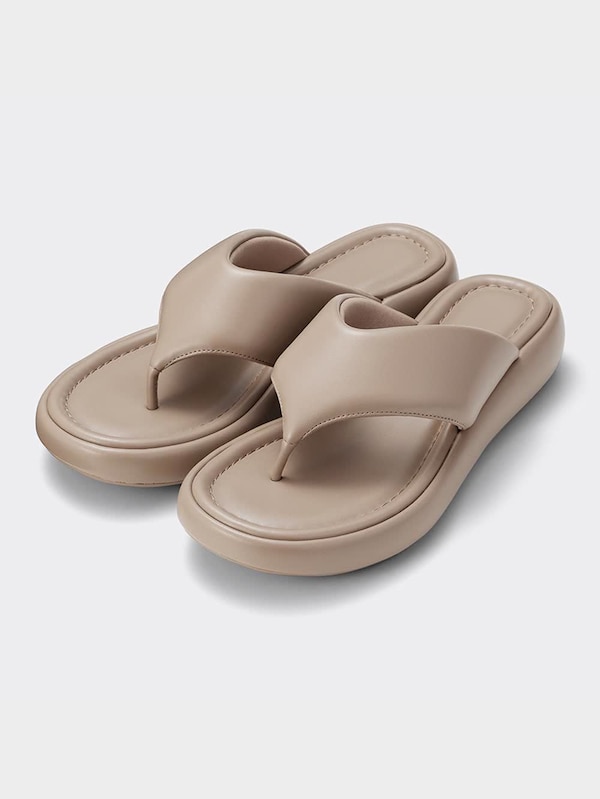 プラットフォームトングサンダル