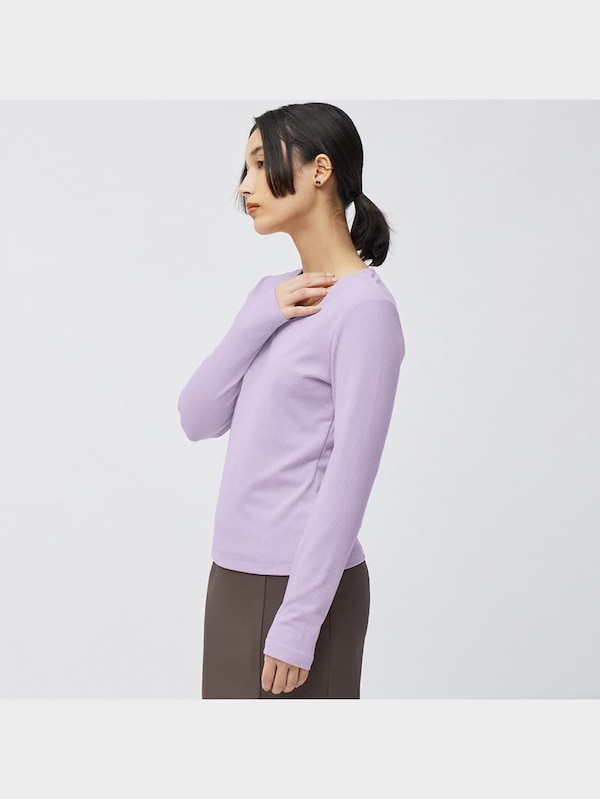 リブクルーネックT(長袖)Z+E