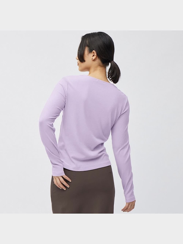 リブクルーネックT(長袖)Z+E