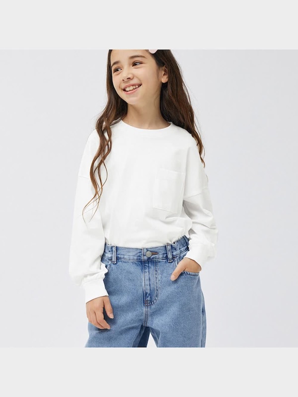 GIRLSデニムプルオンワイドパンツ