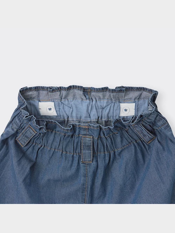 GIRLSライトデニムプルオンワイドパンツ