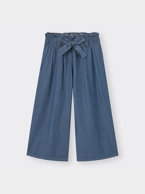 GIRLSライトデニムプルオンワイドパンツ