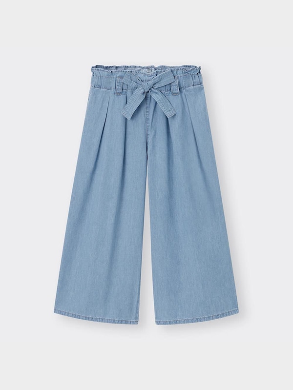 GIRLSライトデニムプルオンワイドパンツ