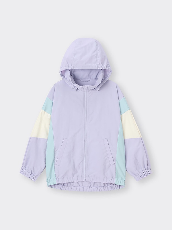 KIDS(男女兼用)カラーブロックフーディブルゾン