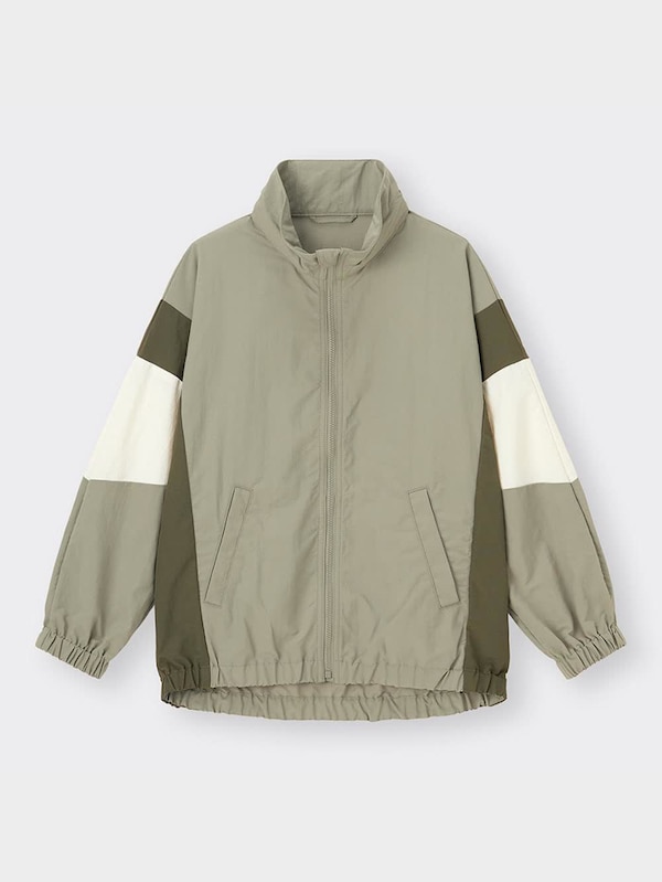 KIDS(男女兼用)カラーブロックフーディブルゾン