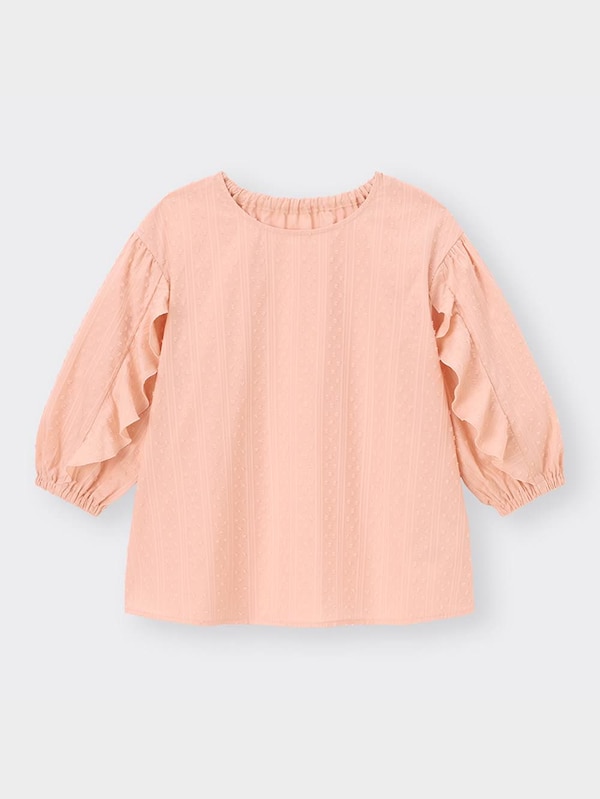 GIRLSラッフルスリーブブラウス(7分袖)+E