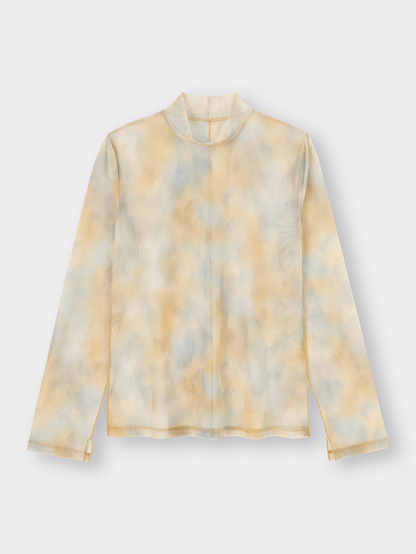 シアープリントハイネックT(長袖)