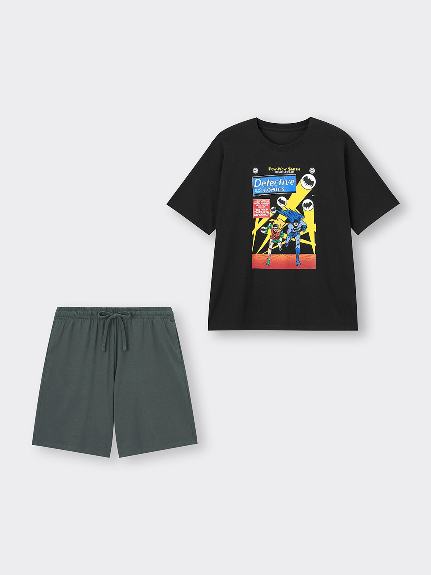 ビーコン　6本セット GU公式 | ドライラウンジセット(半袖&ショートパンツ) BATMAN