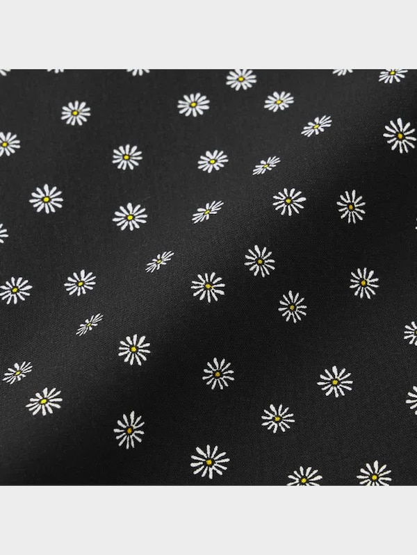 Vネックプリントワンピース(半袖)(フラワーC)+X