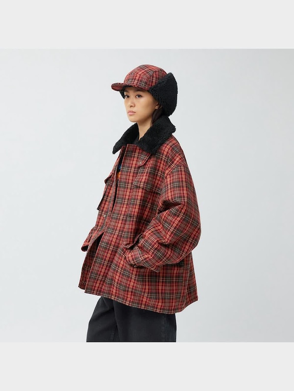 チェックボアブルゾン beautiful people