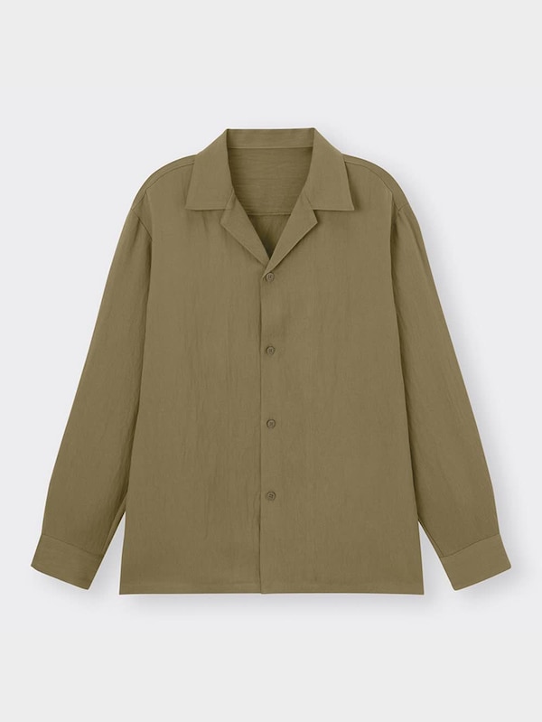 ドレープオープンカラーシャツ(長袖)NT+E
