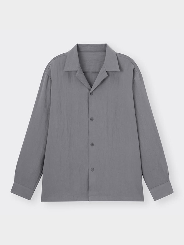 ドレープオープンカラーシャツ(長袖)NT+E