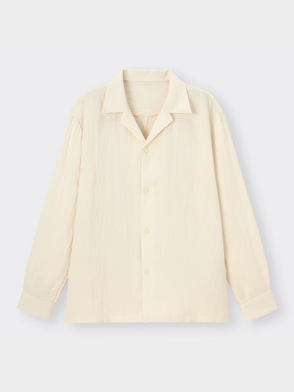 ドレープオープンカラーシャツ(長袖)NT+E