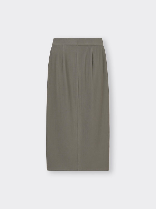 フロントジップナローロングスカートQ