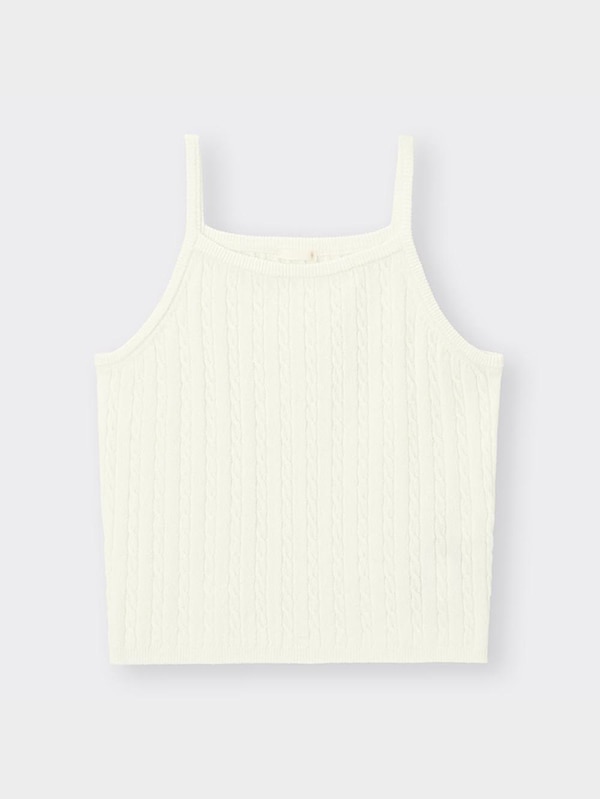 ケーブルニットキャミソールQ+E
