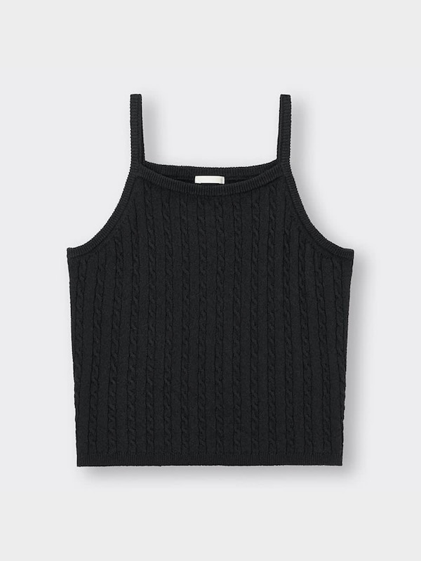 ケーブルニットキャミソールQ+E
