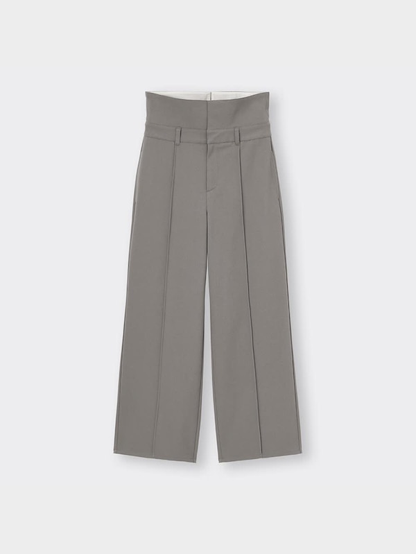 折り返しウエストワイドパンツQ+E