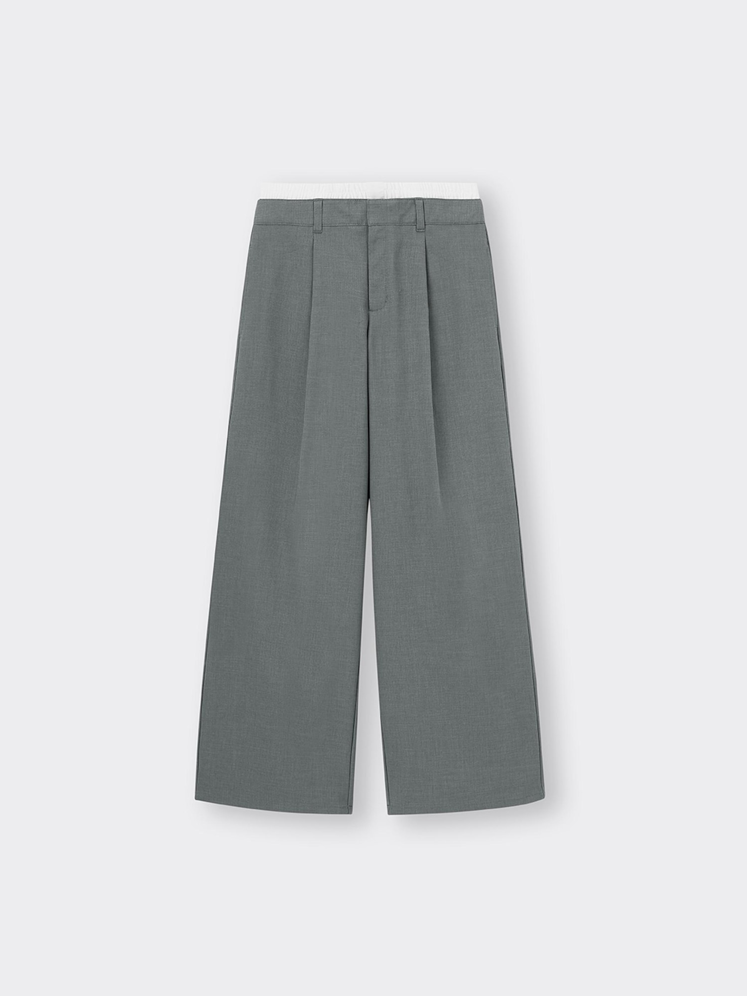 GU公式 | ダブルウエストワイドパンツQ+E