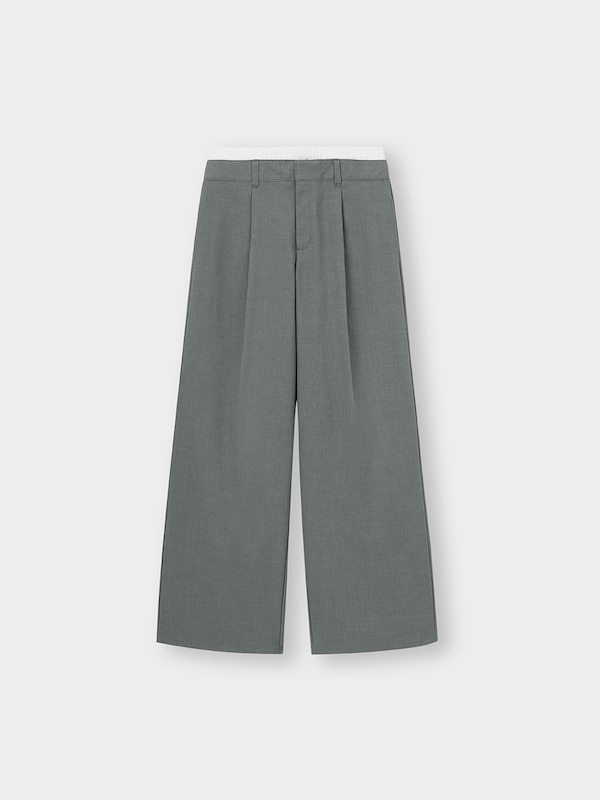 ダブルウエストワイドパンツQ+E