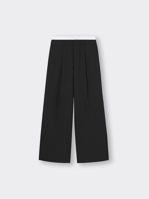 ダブルウエストワイドパンツQ+E