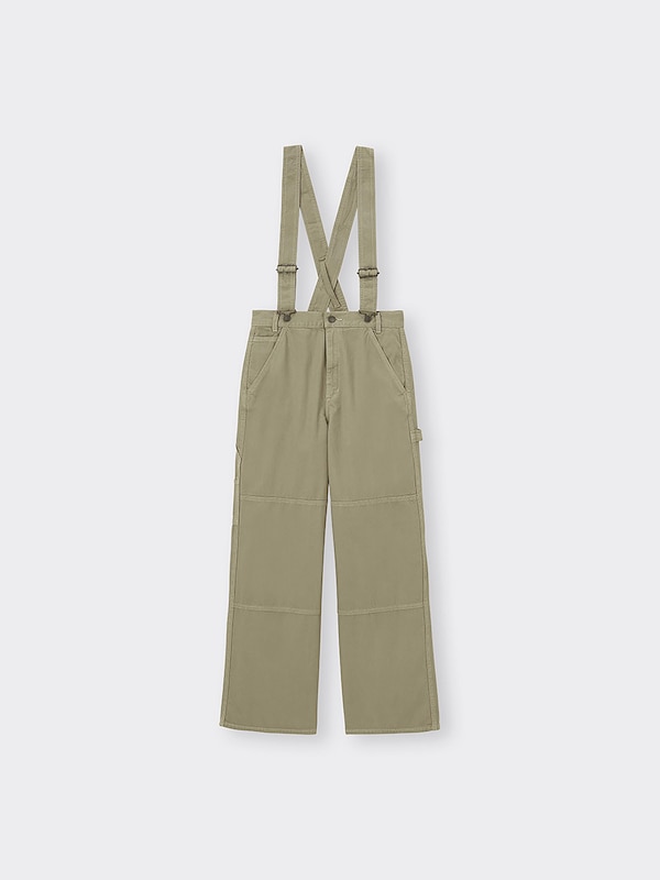 サスペンダー付きワイドパンツ+E