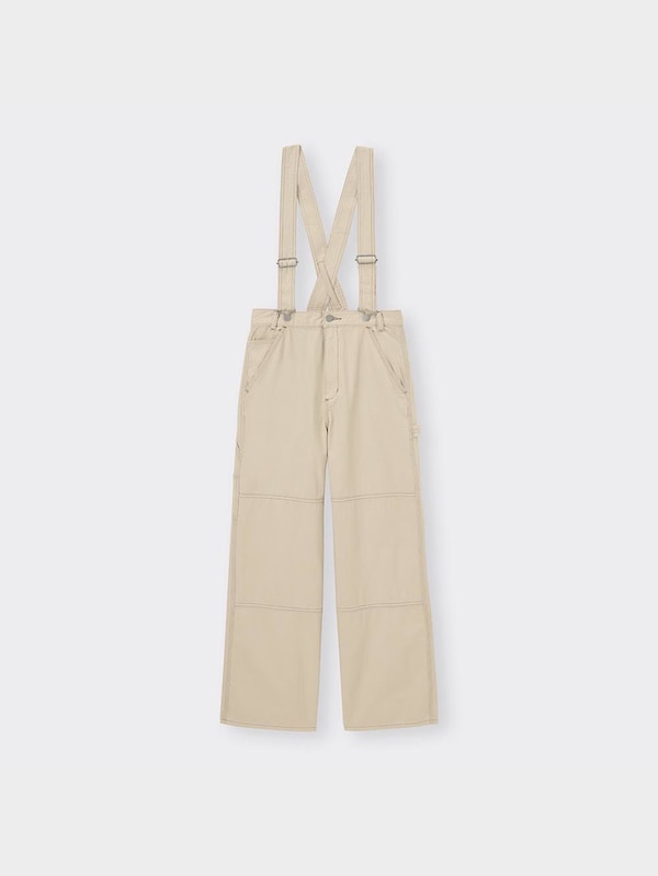 サスペンダー付きワイドパンツ+E