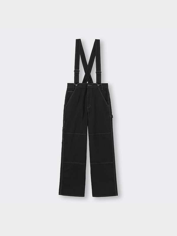 サスペンダー付きワイドパンツ+E