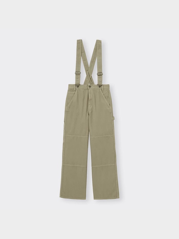 サスペンダー付きワイドパンツ+E