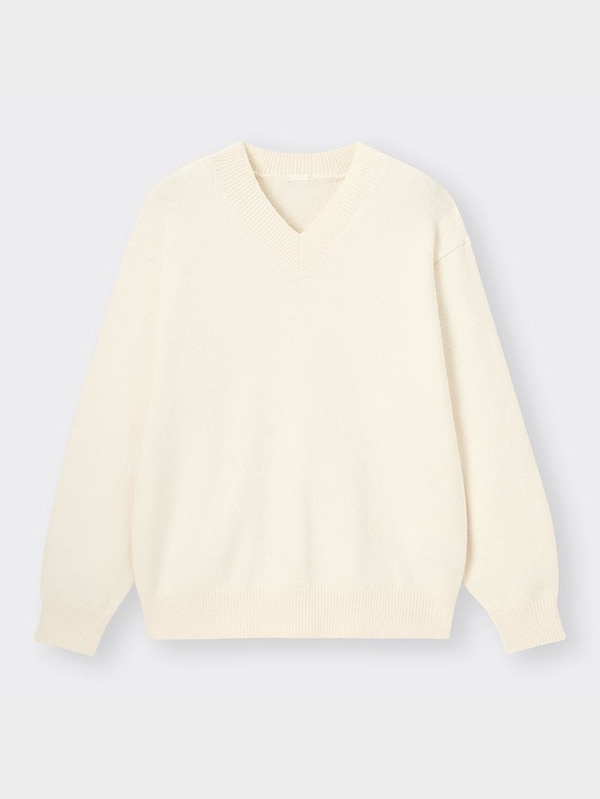 ブークレーニットVネックプルオーバー(長袖)NT+E