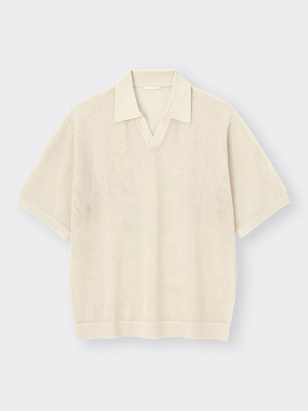 ウォッシャブルニットスキッパーポロシャツ(5分袖)