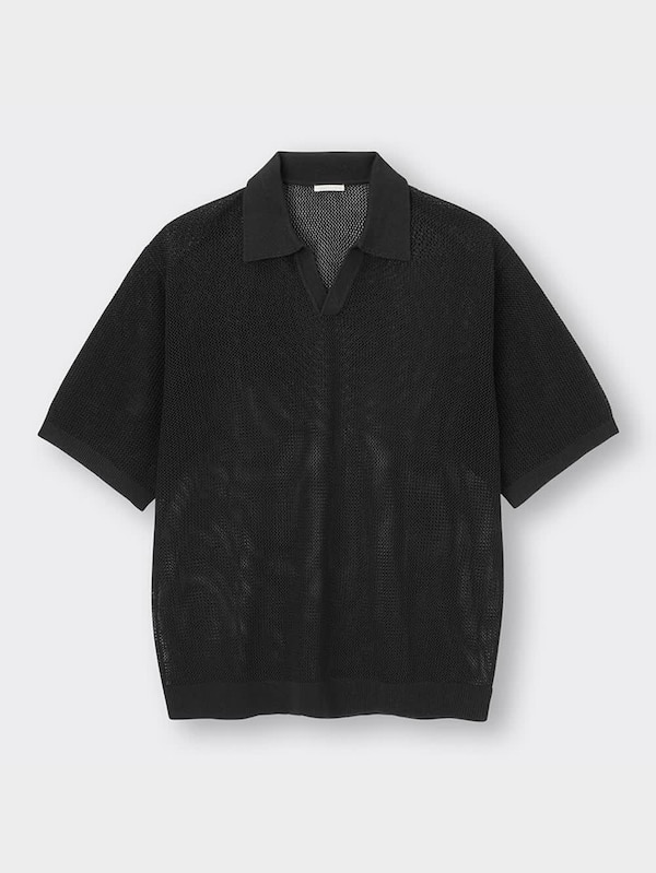 ウォッシャブルニットスキッパーポロシャツ(5分袖)