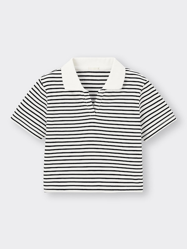 スキッパーポロ(半袖)(ボーダー)+E