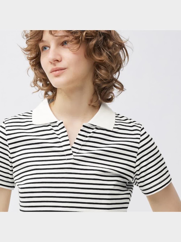 スキッパーポロ(半袖)(ボーダー)+E