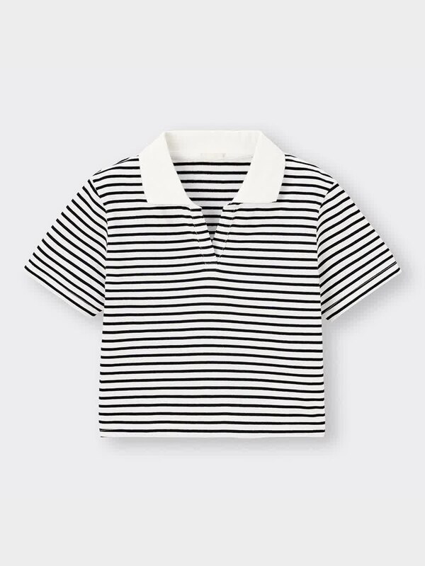 スキッパーポロ(半袖)(ボーダー)+E