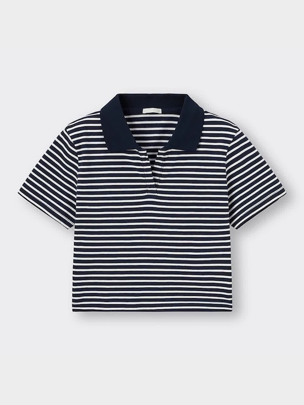 スキッパーポロ(半袖)(ボーダー)+E