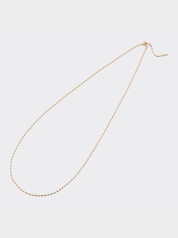 ビーンズチェーンネックレス