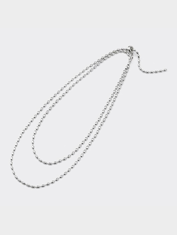 ビーンズチェーンネックレス